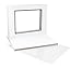 Golden State Art, Double Picture Mats with White Core Bevel Cut for 8X10 Photo Pictures (Mats, Backing, Clear Bags Included), White Over Black, 11x14-10 Pack (Double Mat)