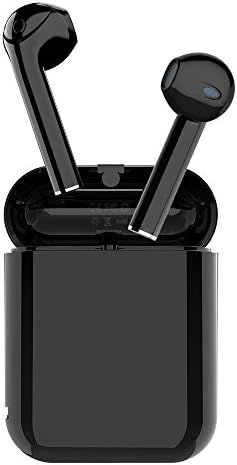 Wireless Earbuds Mijiaer Bluetooth 5.0 True Wireless Earbuds Stereo Bass Headphones Bluetooth Ear Buds with Charging Case (IPX5, Built-in Mic) (Black) (Bright Black)