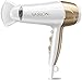 VASLON 1875W Lightweight Low Noise Negative Ions Hair Blow Dryer with Concentrator Nozzle 2 Speed and 3 Heat Settings Cool shot button DC Motor White