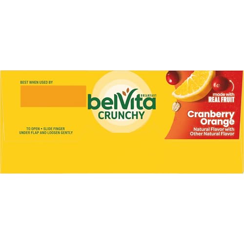 BELVITA CRANBERRY ORANGE BREAKFAST BISCUITS,(5 BISCUITS PER PACK)(PACK OF 5)