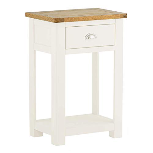 Roseland Furniture Ltd Padstow White Telephone Table Lamp Table