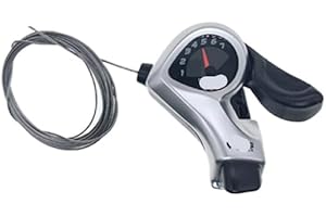 TX50 Bicycle Gear Shift Lever Compatible With 3x6s 3x7s Left 6-Speed Right 7-Speed 18 21 Speed Shifter Pair(7 speed)