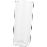 VOSAREA Clear Glass Cylinder Vase for Weddings Home Decor Elegant Decorative Floral Vase for Centerpieces Versatile and Simpl