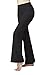 TLC Sport UK Women's Figure Firming Tummy Control Sculpting Compression Standard Waist Yoga Bootcut Bootleg Pants Black