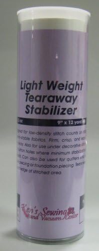 Light Tearaway Embroidery Stabilizer 9 inch x 12 yards