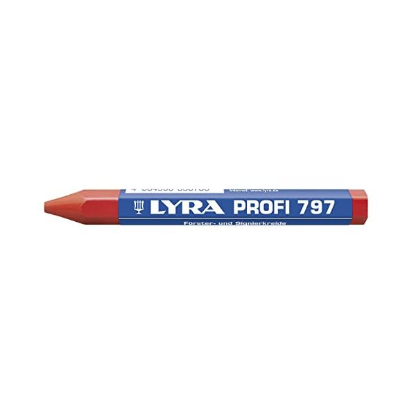 L4870017, LYRA 797Â® PROFI FÃ¶rster- und Signierkreide (Ãlbasiert) fÃ¼r wetterfeste Markierungen, Box mit 12 roten Kreiden