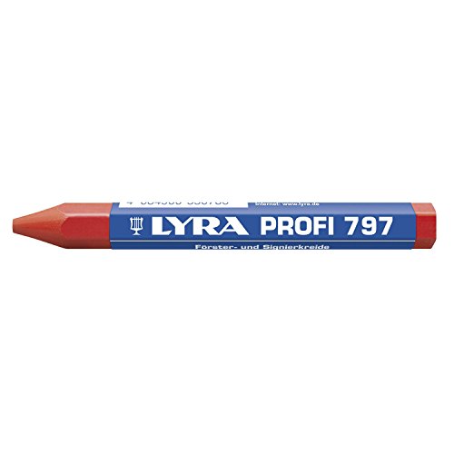 L4870017, LYRA 797® PROFI Förster- und Signierkreide (Ãlbasiert) für wetterfeste Markierungen, Box mit 12 roten Kreiden