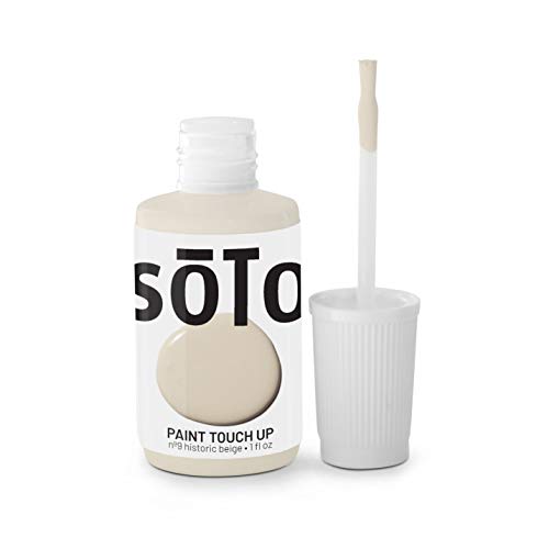 soto Paint Touch UP (Interior/Exterior) - Non-Toxic Interior Scratch + Scuff Repair: Wall, cabinets, Trim + molding, Furniture, Windows (Size: 1 fl oz, Sheen: Matte, Color: No. 09 Historic Beige)