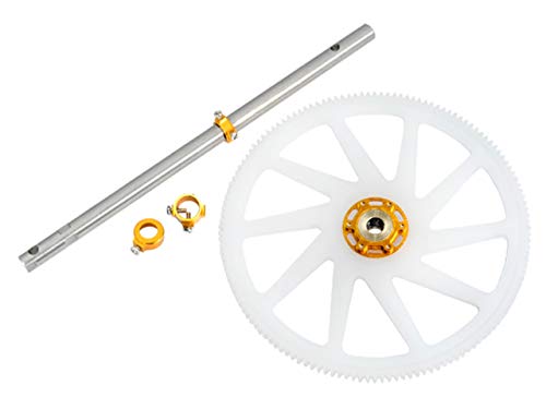 Microheli Titanium Main Shaft/CNC Delrin Main Gear/Auto-Rotation Hub Set (Gold) - Blade 230S V2