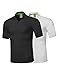 Men's Solid Cool Dri-Fit Active Athletic Golf Short Sleeves Polo Shirt