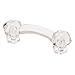 Liberty PN0300-CLR-C 3-Inch Victorian Glass Kitchen or Furniture Cabinet Hardware Drawer Handle Pull, Clear