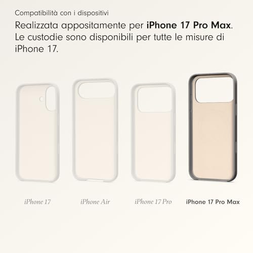 Custodia per iPhone 17 Pro Max con MagSafe e Controllo fotocamera, finitura opaca, fodera in microfibra – Grigio granito