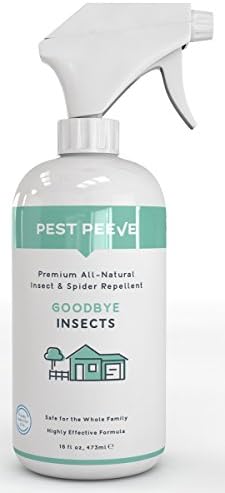Goodbye Insects - Organic Home Defense - Insect, Ant, Roach and Spider Killer Spray - Max Power General Household Pest Control Repellent - Eco-friendly, Natural and Safe for the Family (16 oz)