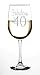 C M Fabulous and 40 Birthday Wine Glass - 40th Birthday Gift for Men and Women - 19 oz