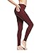 baleaf Women's Ankle Legging Athletic Yoga Hiking Workout Running Pants Inner Pocket Non See-Through Ruby Wine Size L
