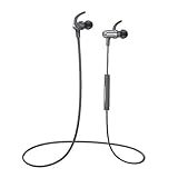 MagicBuds Bluetooth Headphones Magnetic Bluetooth Earbuds IPX5 Wireless Sweatproof Earphones Earbuds for Sport In-Ear with Mic (Bluetooth 4.1, aptX, 6 Hours Play Time, Stereo, Secure Fit Design)Silver