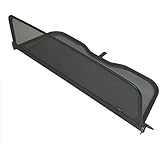 Foldable Wind Deflector with Quick Fastener - Black for Volkswagen New Beetle Cabriolet 2003-2012 | Windstop | Wind Blocker