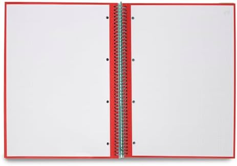 - A4 Green Notebook - 240 páginas de grelha microperfurada - capa dura extra - moldura em espiral - inclui autocolantes