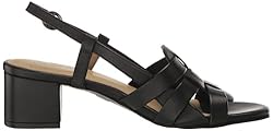 Trotters Women's Luna Heeled Sandal, Black, 11 Wide