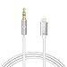 MPIO Aux Cable for iPhone, 3.3 Feet Aux Audio Cable for Lightning/Auxiliary Cord 3.5mm for Car Headphone Speaker for Lightning Devices (White)