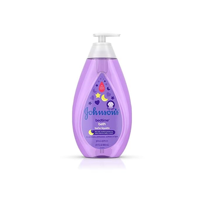 Johnson's Bedtime Baby Bath with Soothing NaturalCalm Aromas, Hypoallergenic & Tear Free Formula, 27.1 fl. oz