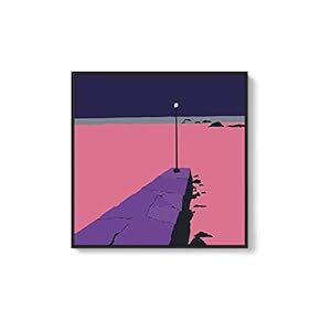 Framed Canvas Home Artwork Decoration Night Canvas Wall Art for Living Room, Bedroom - 16x16 inches