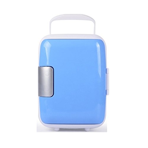 Click Here to See More Images STAZSX Blue 4L car refrigerator car car small refrigerator car hot and cold outdoor mini refrigerator -24X17.5X23cm