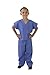 Natural Uniforms Childrens Scrub Set-Soft Touch-Role Play Costume Set (Ceil Blue, 12/14)