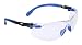 3M Solus 1000-Series Safety Glasses S1101SGAF, Black/Blue, Clear Scotchgard Anti-Fog Lens,