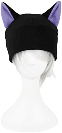 Mrawp Women's Black Fleece Beanie Cat Hat