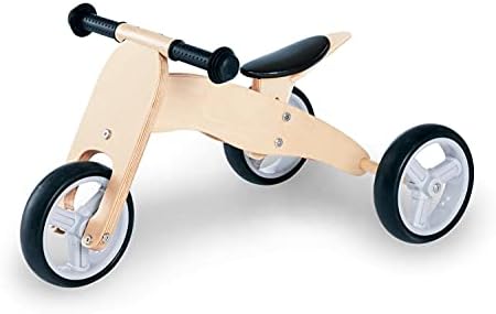 Andador para Bebé 'Charlie', de madera, convertible en 4 posiciones, sillín regulable en altura en 6 posiciones, para niños a partir de 1,5 años, naturaleza