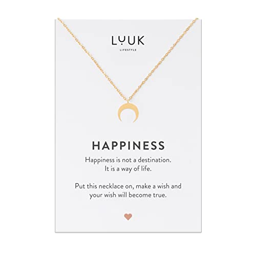 LUUK LIFESTYLE Stainless Steel Pendant Necklace for Women Waterproof 50cm Chain Modern Necklace Gift for Her Gold Coin โ image 1
