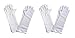Girls Tea Party Stretch Polyester Long Dress Gloves Set of 4 White Childrens Butterfly Twinkles