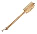 Attmu Body Bath Brush - Natural Bristle Dry Skin Brushing with Long Handle - Exfoliating Skin and Cellulite, Improving Lymphatic Functions, Stimulating Blood Circulation