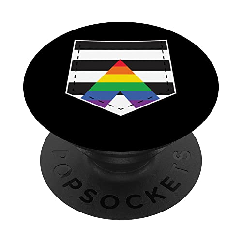 LGBTQ Straight Ally Flag Pocket - LGBTQIA+ Straight Ally PopSockets Swappable P…