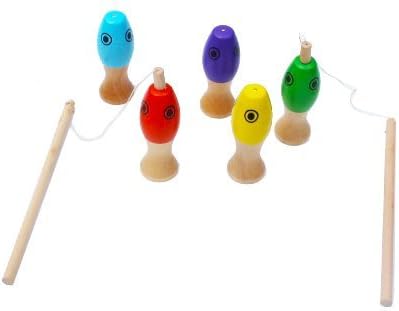 TOWO Wooden Skittles Kids Bowling Game - Magnetic Fishing and Quoits Ring Toss Game 3 in 1 - Activity Wooden Toys for 3 year old - Image 5