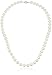 Amazon Collection Rhodium Plated Silver 8-8.5mm White Freshwater Cultured Pearl Strand Necklace, 18