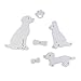 Fyore Metal Cutting Dies Stencil Template Mould for DIY Scrapbooking Album Paper Card Embossing Craft Decoration (3 Pcs Dog)