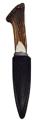 Genuine Full Crown Stag Horn Sgian Dubh with Stainless Steel Blade - Thumbnail 6