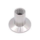 DERNORD Sanitary Female Threaded Pipe Fitting to 1.5 Inch TRI CLAMP (OD 50.5mm Ferrule) (Pipe Size: 1/2" NPT)