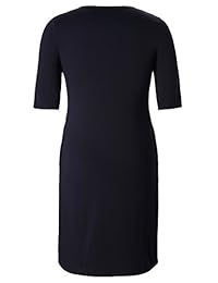 Chicwe Mujer Elástico Plus Tamaño vestido de Split Cuello Tejido trabajo con bolsillos 1 x -4 x