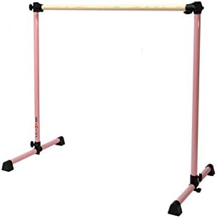 Vita Vibe Traditional Wood Ballet Barre - BNB5-W 5ft -Portable Single Bar w Carry Bag- Freestanding Stretch/Dance Bar USA Made