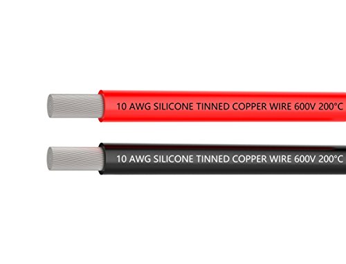 TUOFENG Silicon Wire 10AWG 20 Feet Wires Black and Red High Temperature Resistant Ultra of Tinned Copper Wire Flexible Works Well for Subwoofers Cables - Thumbnail 5