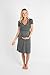 Baby Be Mine Ultra Soft Maternity/Nursing Nightgown Dress, Breastfeeding Nightwear (M 6-8, Dark Grey)