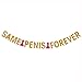 NOOBECR Camaay Vicien KKA Yosmi Same Pines Forever Banner for Bachelorette Party Girly Night Hen Night Hen Party Decorations Gold Gliter (Gold&Rose RED)