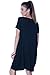 Alexander + David A+D® Womens Casual Jersey Shortslv Swing Tunic Dress w/Pockets (Black, Small)