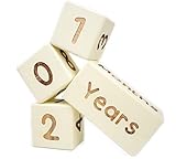 Baby Milestone Age Blocks | Natural Solid Wood | Days, Weeks, Months, Years | Newborn Gender Neutral (Boy or Girl) | Picture Photo Prop | Baby Shower Gender Reveal by Life Essentials