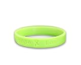 Fundraising For A Cause Non Hodgkin's Lymphoma Awareness Lime Green Silicone Bracelet - Child Size - (1 Bracelet - Retail)