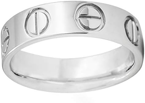 CHOOOICE Stainless Steel Wedding Band Classics Ring Unisex Gift for Women Simple Silver 6mm Cool Ring