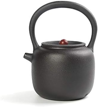 Ceramic Kettle Heat-Resistant Ceramic Kettle, Tea Maker, Teapot, Electric Heating, Black Clay Pot, Tea Stove, Cooking Teapot, Tea Kettle, 1000Ml, Aa